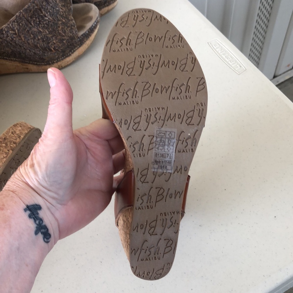 Women's Brown Leather Sandals by Blowfish Malibu - Picture 5 of 17